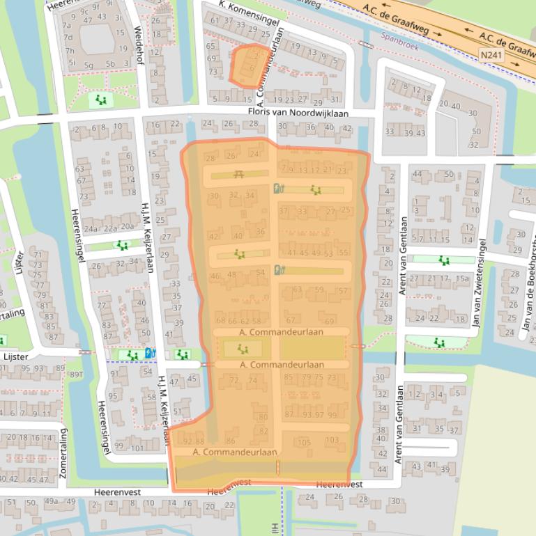 Kaart van postcodegebied 1715AG.