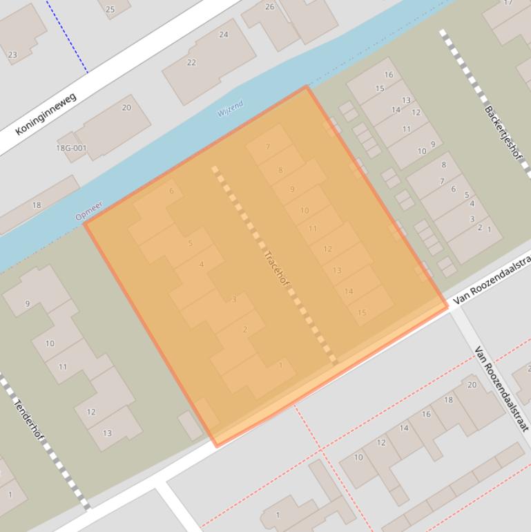 Kaart van postcodegebied 1715DB.