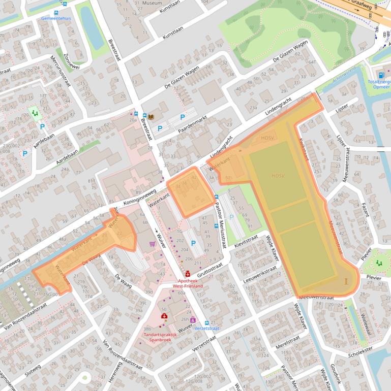 Kaart van postcodegebied 1715EA.