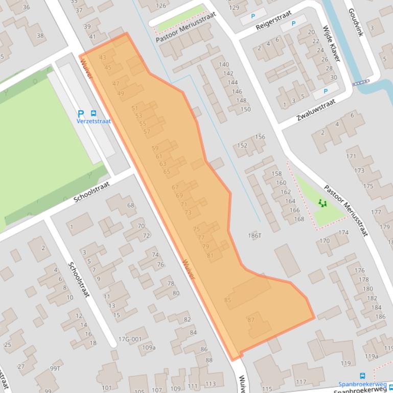 Kaart van postcodegebied 1715EC.