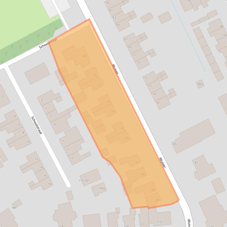 Kaart van postcodegebied 1715EE.