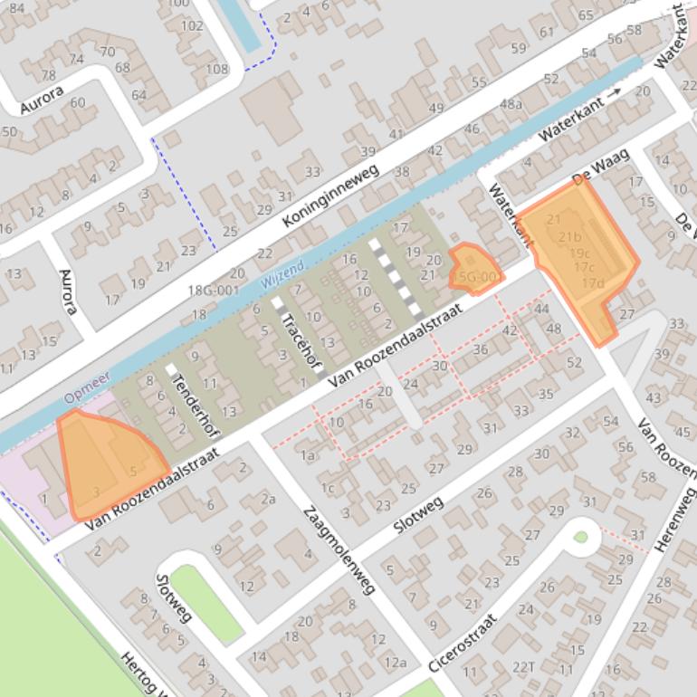 Kaart van postcodegebied 1715EJ.