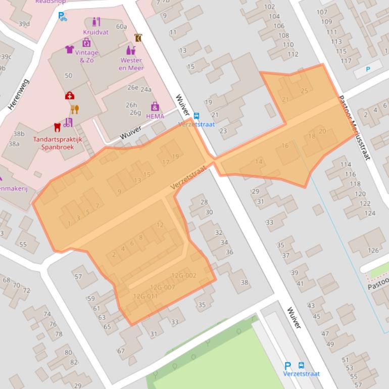 Kaart van postcodegebied 1715EN.