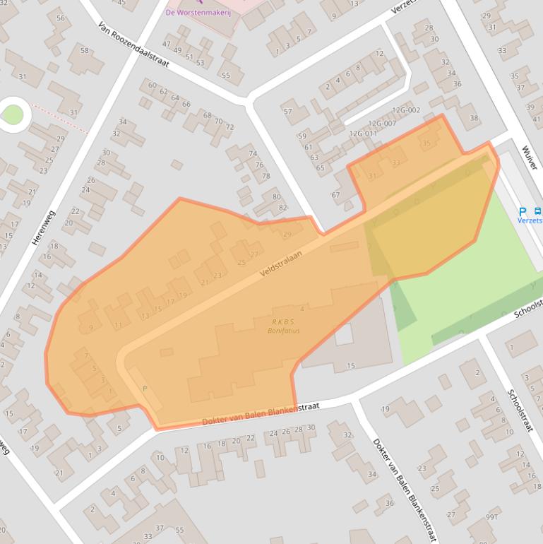 Kaart van postcodegebied 1715EP.