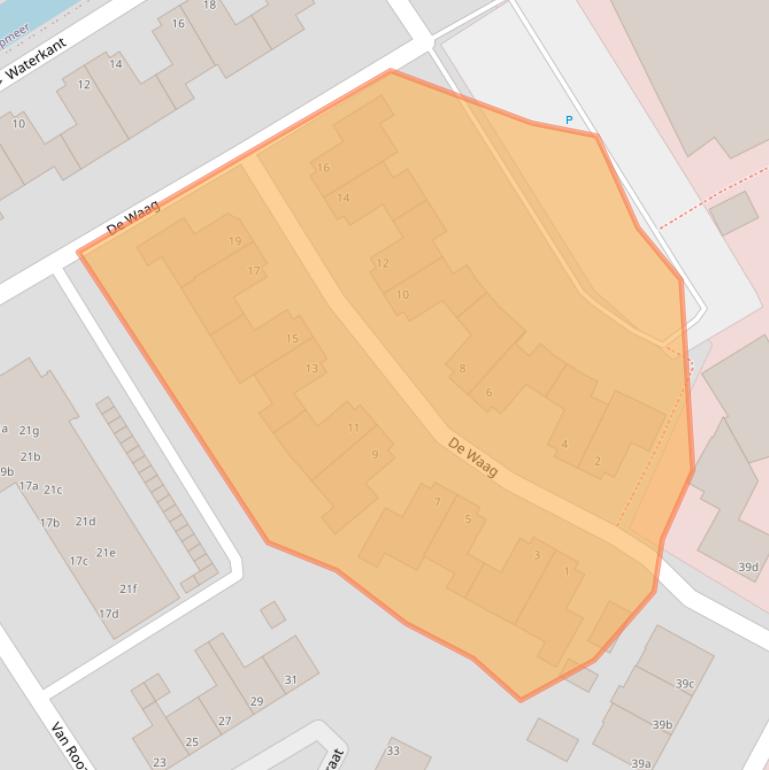 Kaart van postcodegebied 1715EZ.