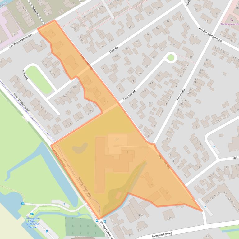 Kaart van postcodegebied 1715GB.