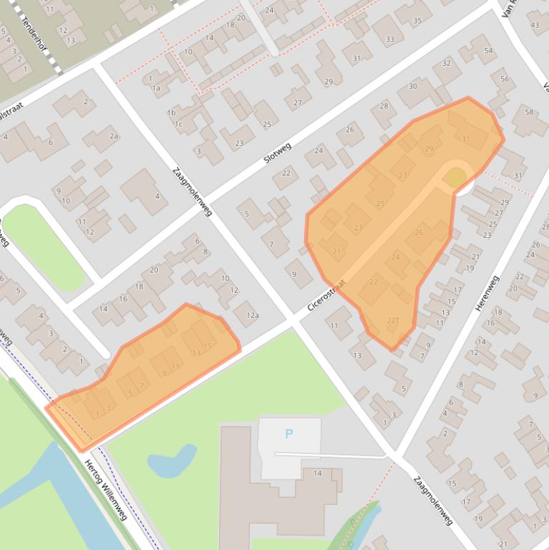 Kaart van postcodegebied 1715GE.