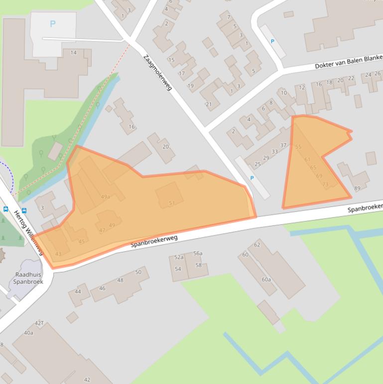 Kaart van postcodegebied 1715GJ.