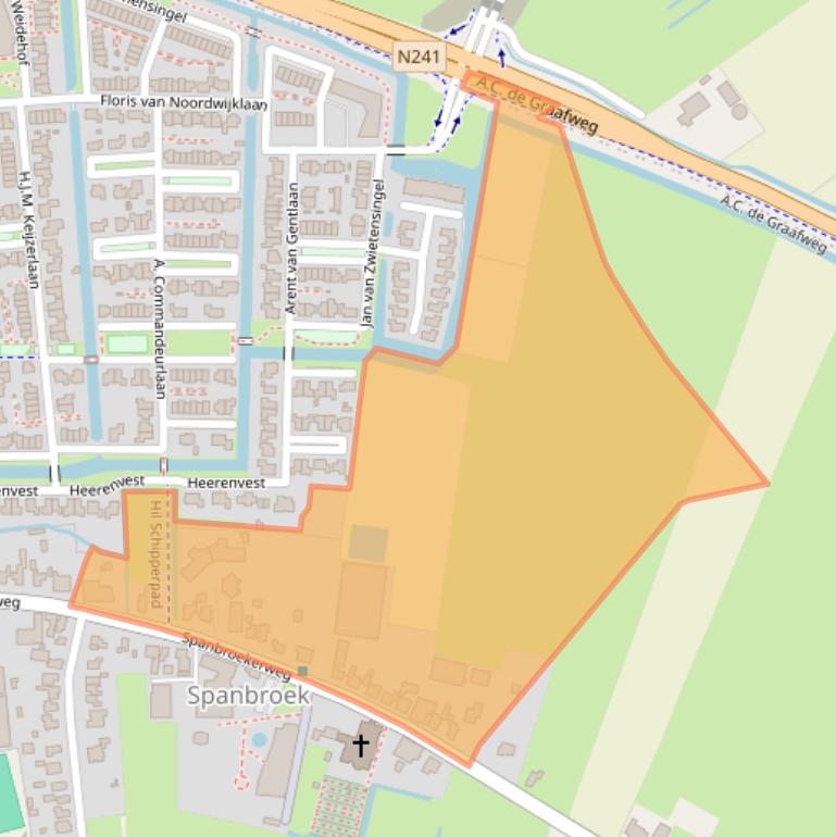 Kaart van postcodegebied 1715GM.