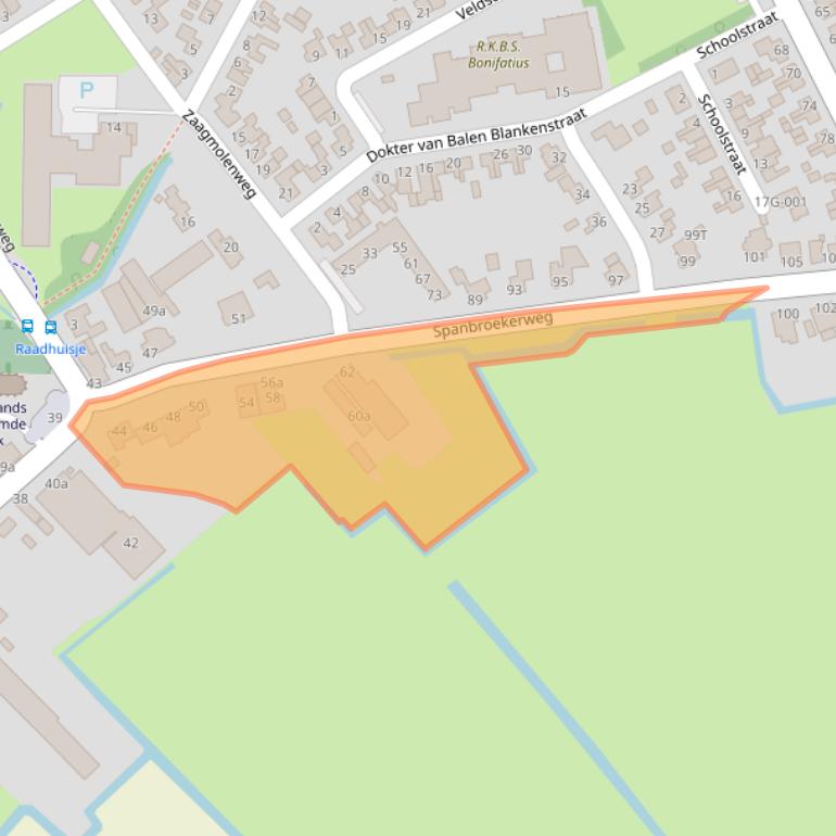 Kaart van postcodegebied 1715GR.