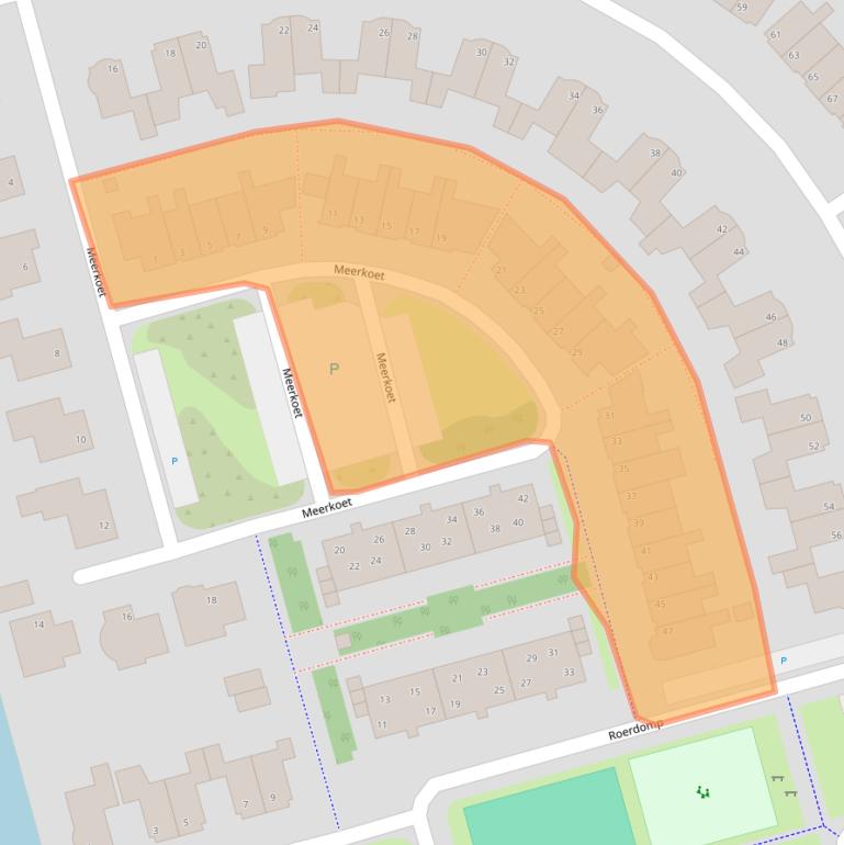 Kaart van postcodegebied 1715HH.