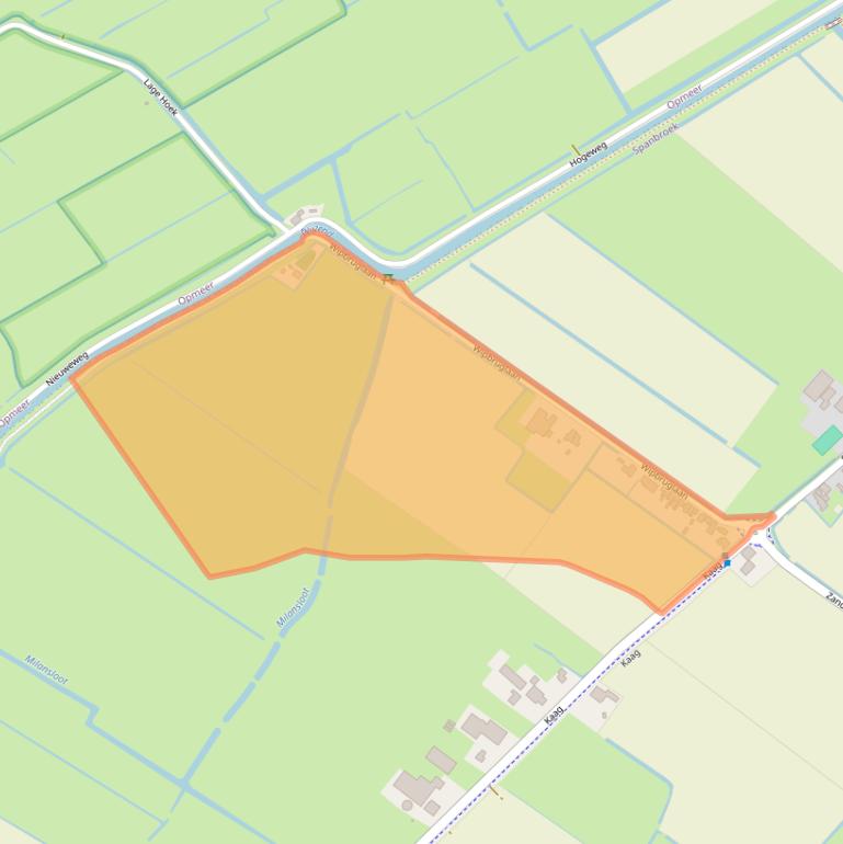 Kaart van postcodegebied 1715KC.