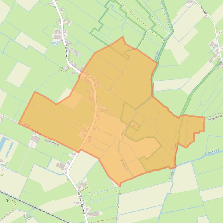Kaart van postcodegebied 1715KM.