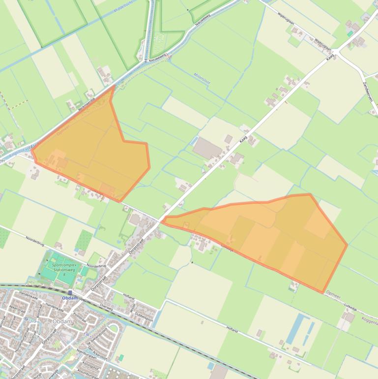 Kaart van postcodegebied 1715KN.
