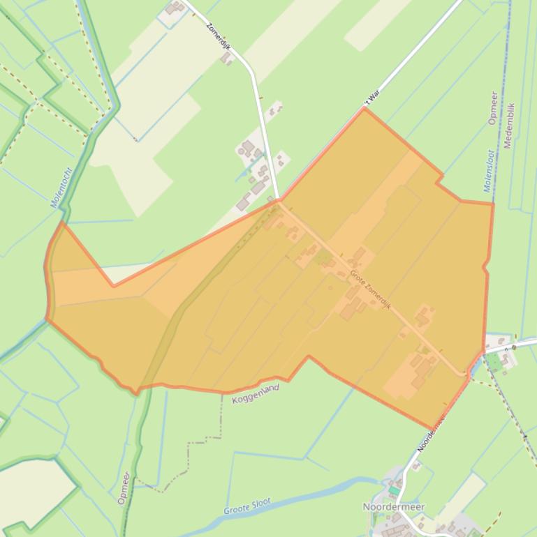 Kaart van postcodegebied 1715KS.