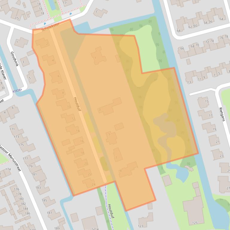Kaart van postcodegebied 1715TA.