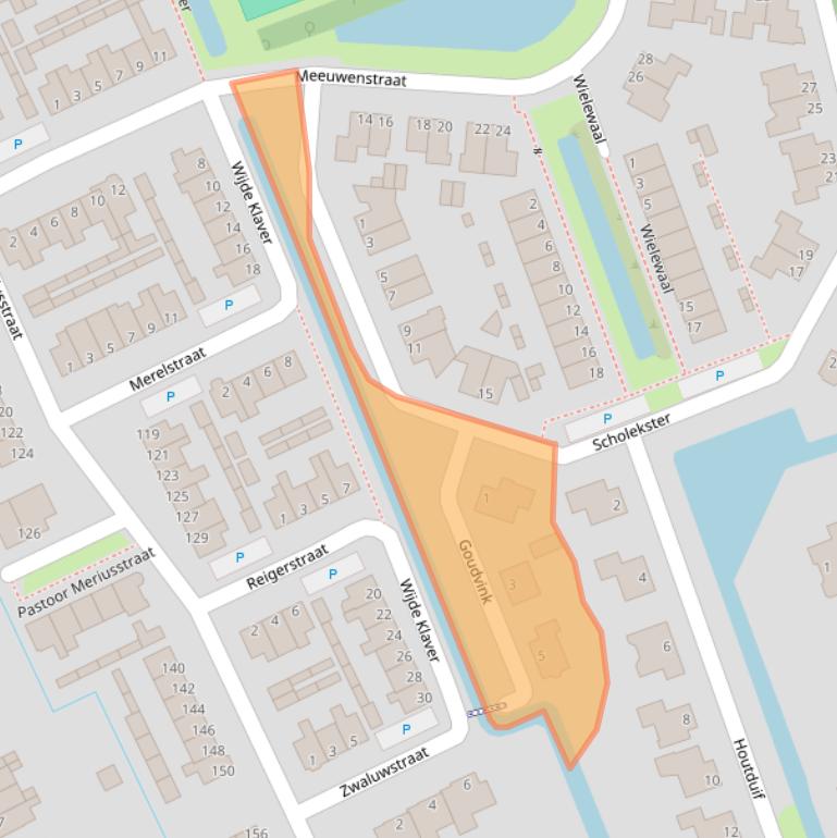 Kaart van postcodegebied 1715TC.