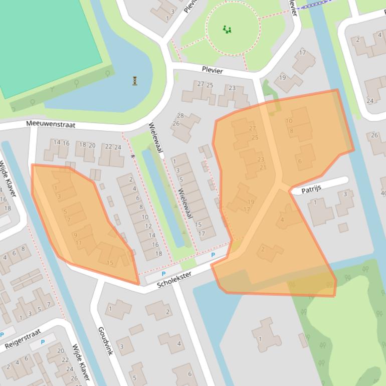 Kaart van postcodegebied 1715TD.