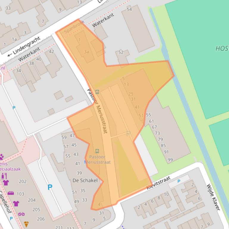 Kaart van postcodegebied 1715VA.