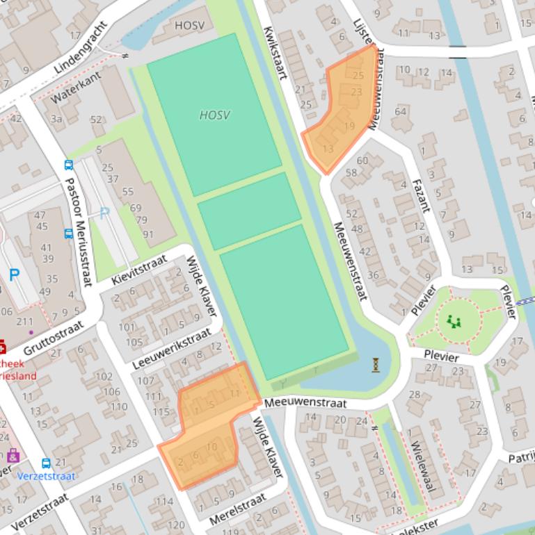 Kaart van postcodegebied 1715VL.