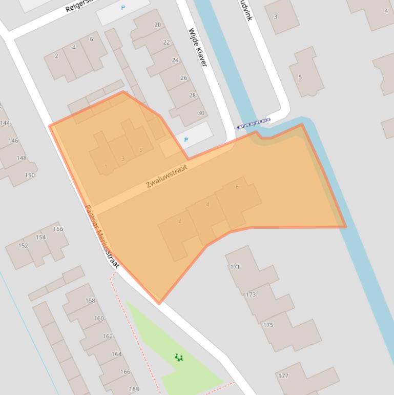 Kaart van postcodegebied 1715VP.