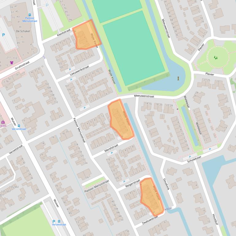 Kaart van postcodegebied 1715VR.