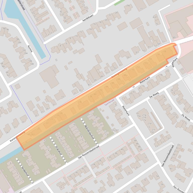 Kaart van postcodegebied 1716DH.