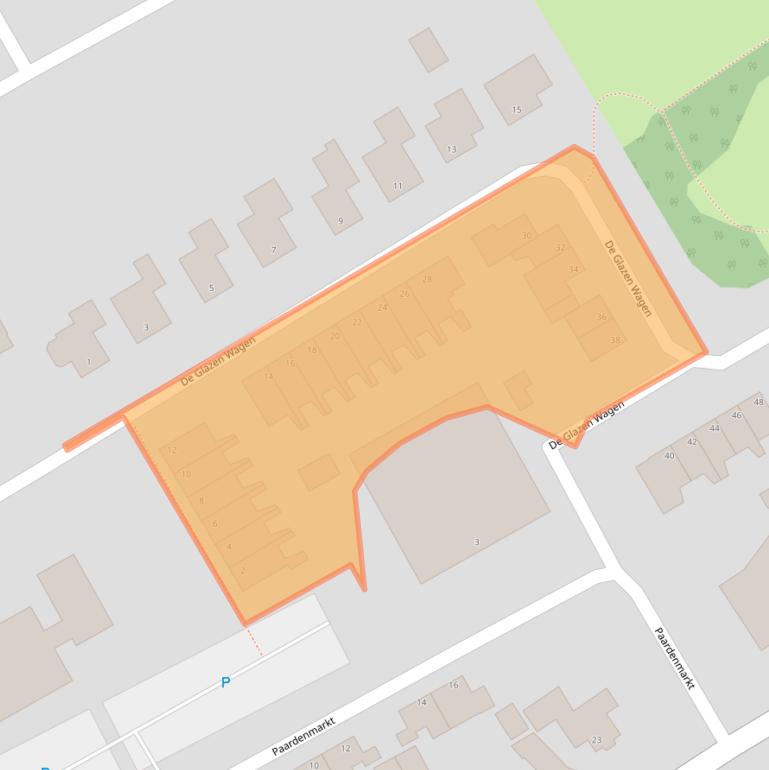 Kaart van postcodegebied 1716DJ.