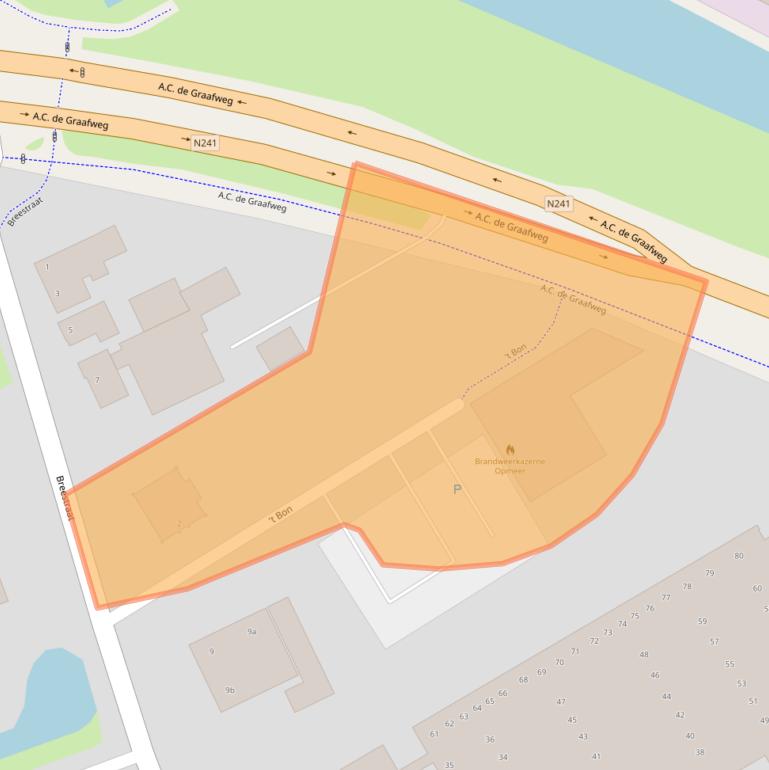 Kaart van postcodegebied 1716DM.