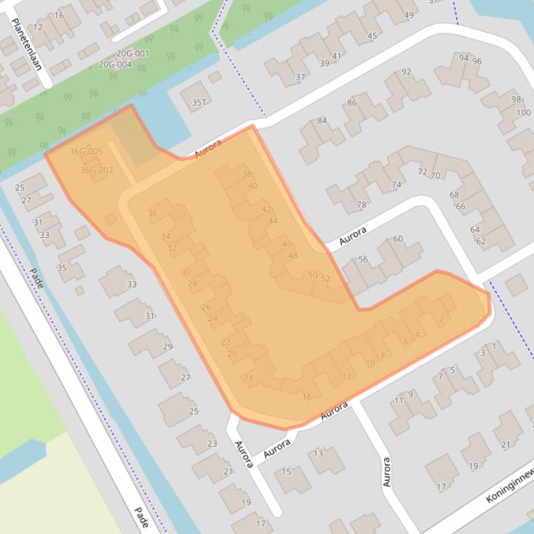 Kaart van postcodegebied 1716DP.