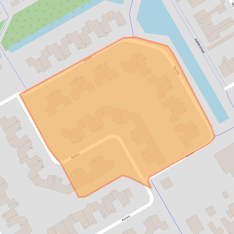 Kaart van postcodegebied 1716DR.