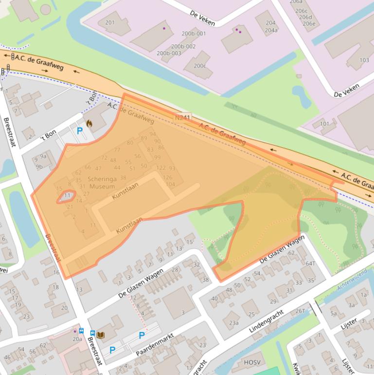 Kaart van postcodegebied 1716DS.