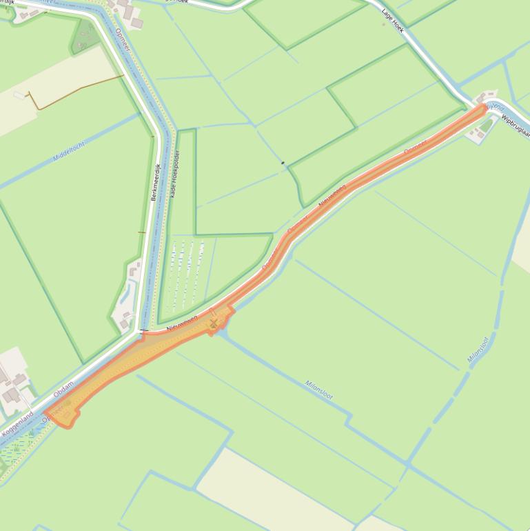 Kaart van postcodegebied 1716KT.