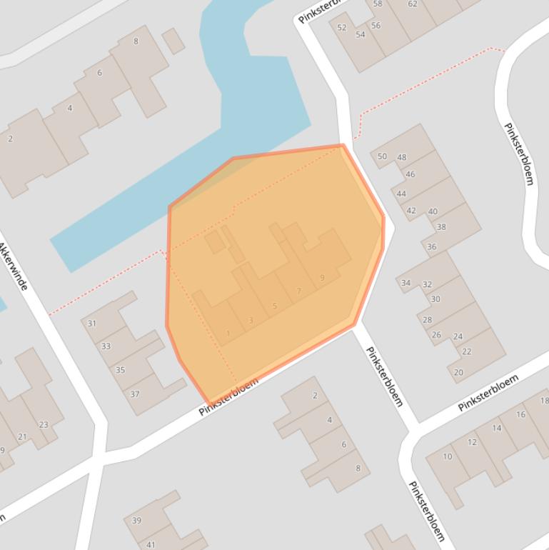 Kaart van postcodegebied 1716VB.