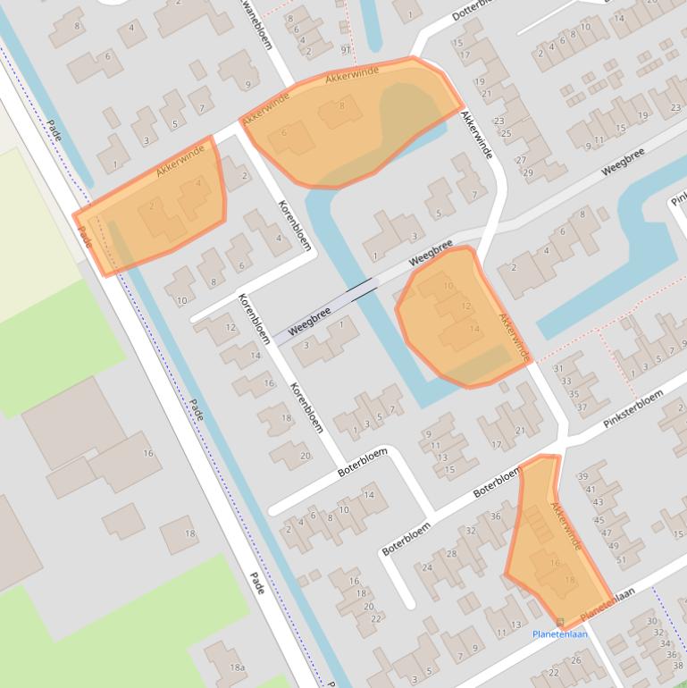 Kaart van postcodegebied 1716VH.
