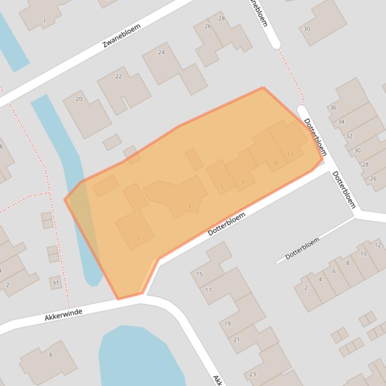 Kaart van postcodegebied 1716VN.