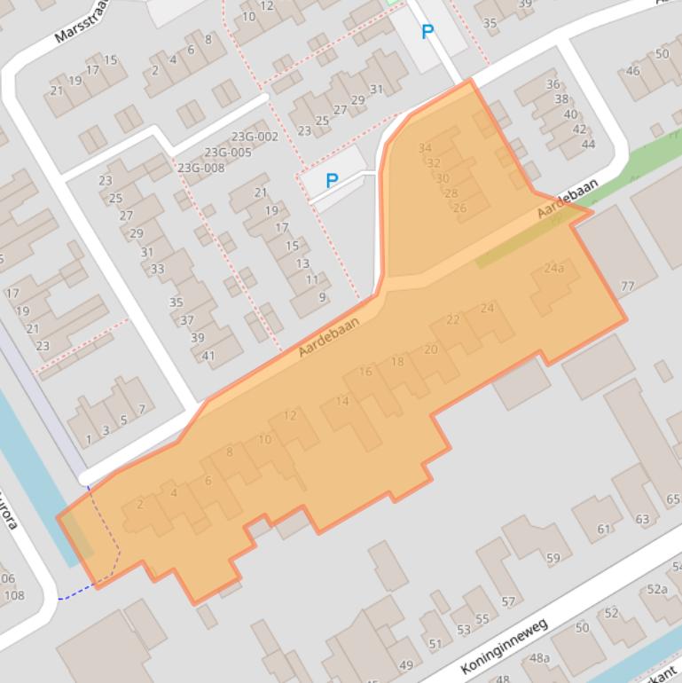 Kaart van postcodegebied 1716WC.