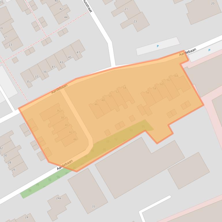 Kaart van postcodegebied 1716WD.