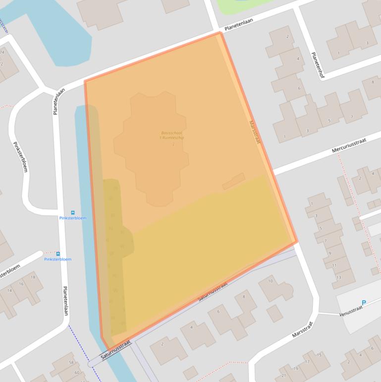 Kaart van postcodegebied 1716WH.