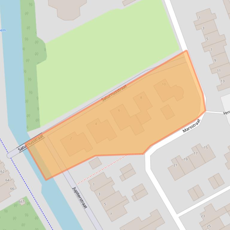 Kaart van postcodegebied 1716WJ.