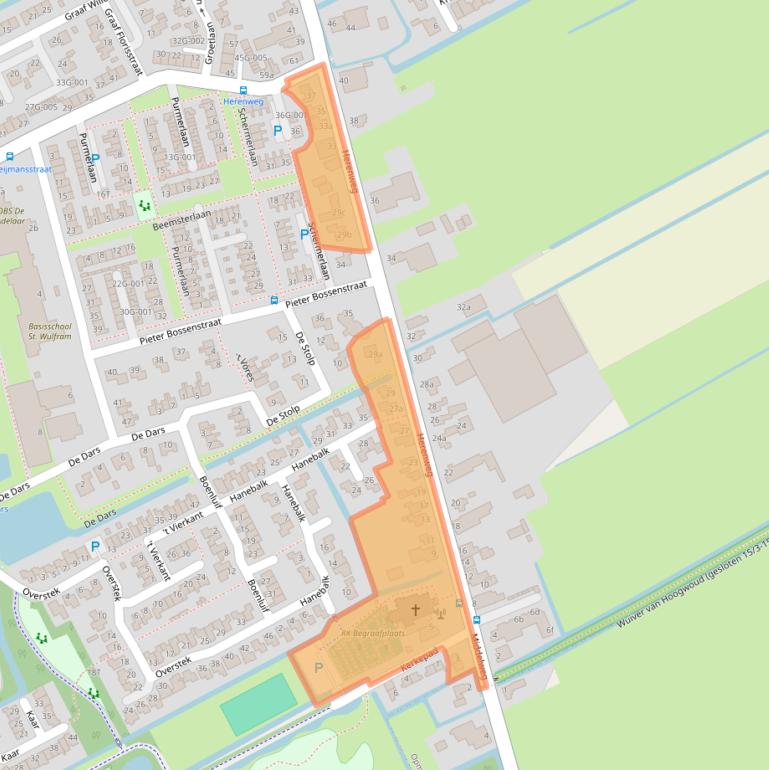 Kaart van postcodegebied 1718AB.