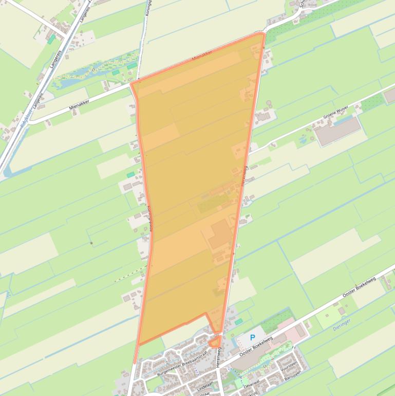 Kaart van postcodegebied 1718AD.