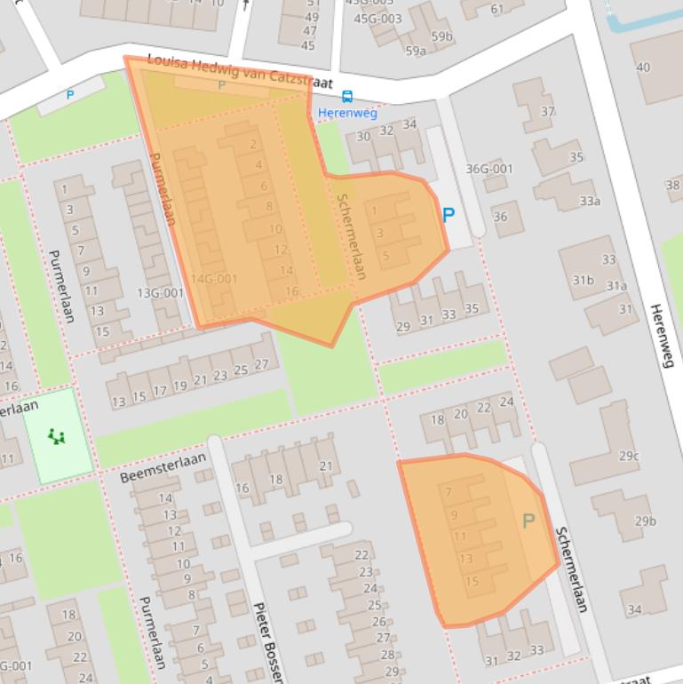 Kaart van postcodegebied 1718AJ.
