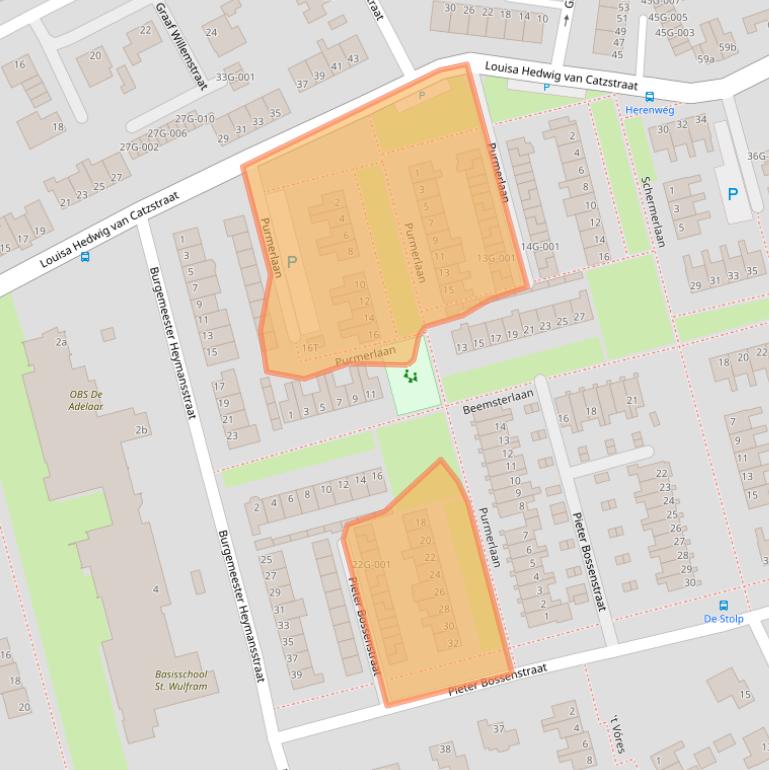 Kaart van postcodegebied 1718AK.