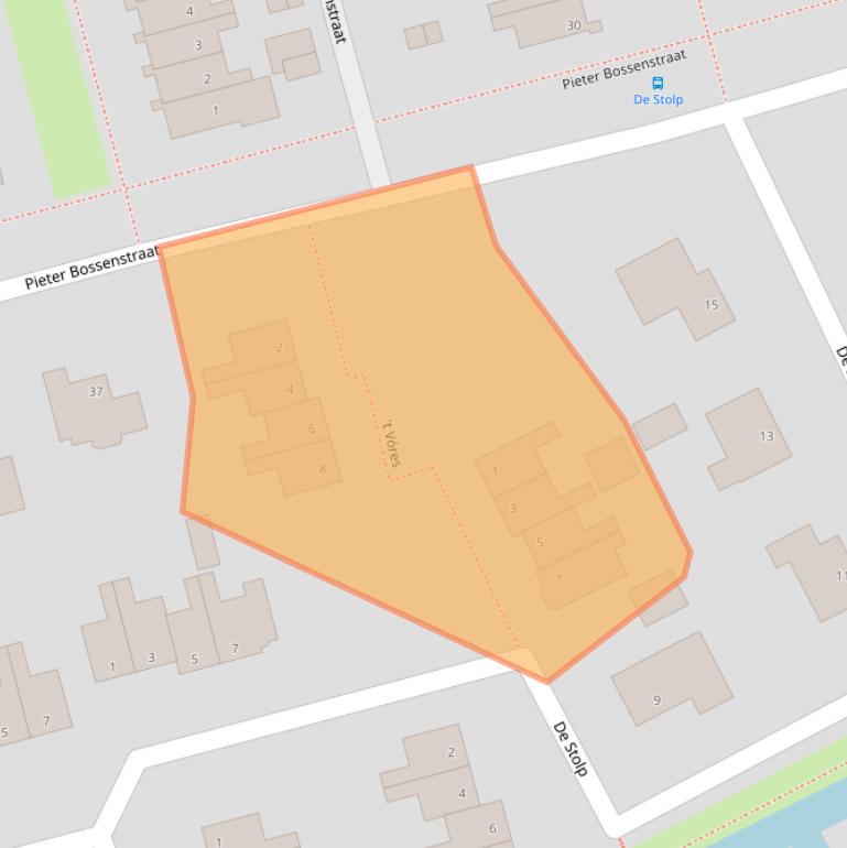 Kaart van postcodegebied 1718AS.