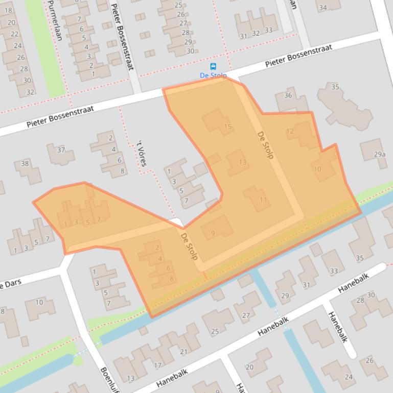 Kaart van postcodegebied 1718AW.