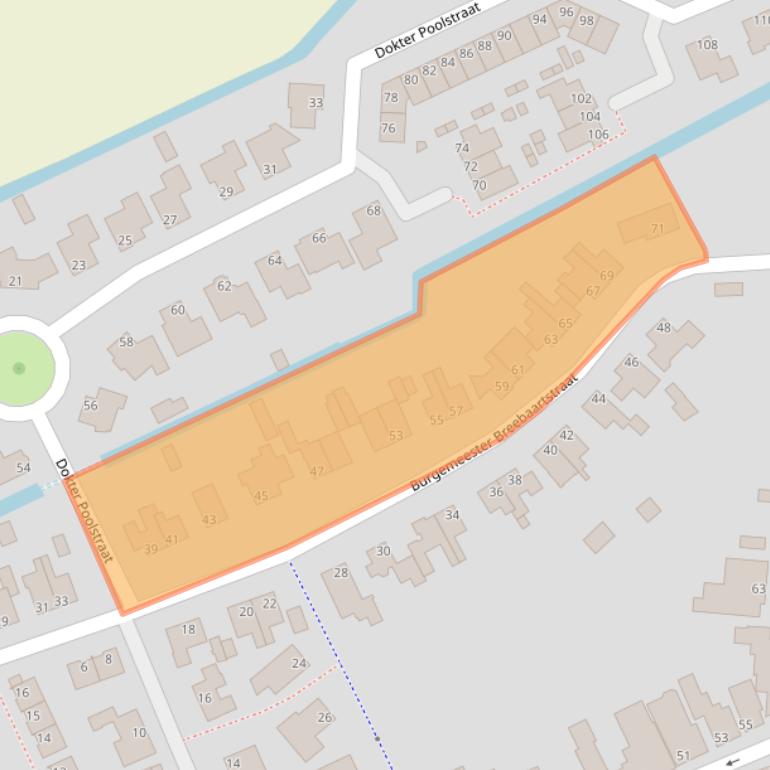 Kaart van postcodegebied 1718BB.