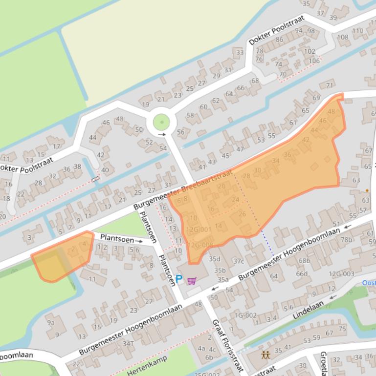 Kaart van postcodegebied 1718BC.