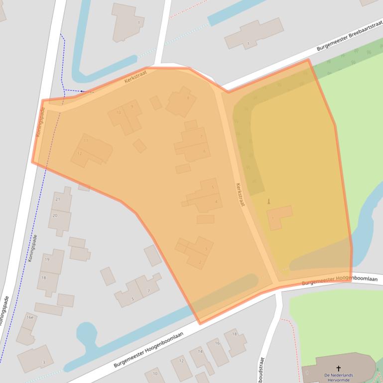 Kaart van postcodegebied 1718BD.