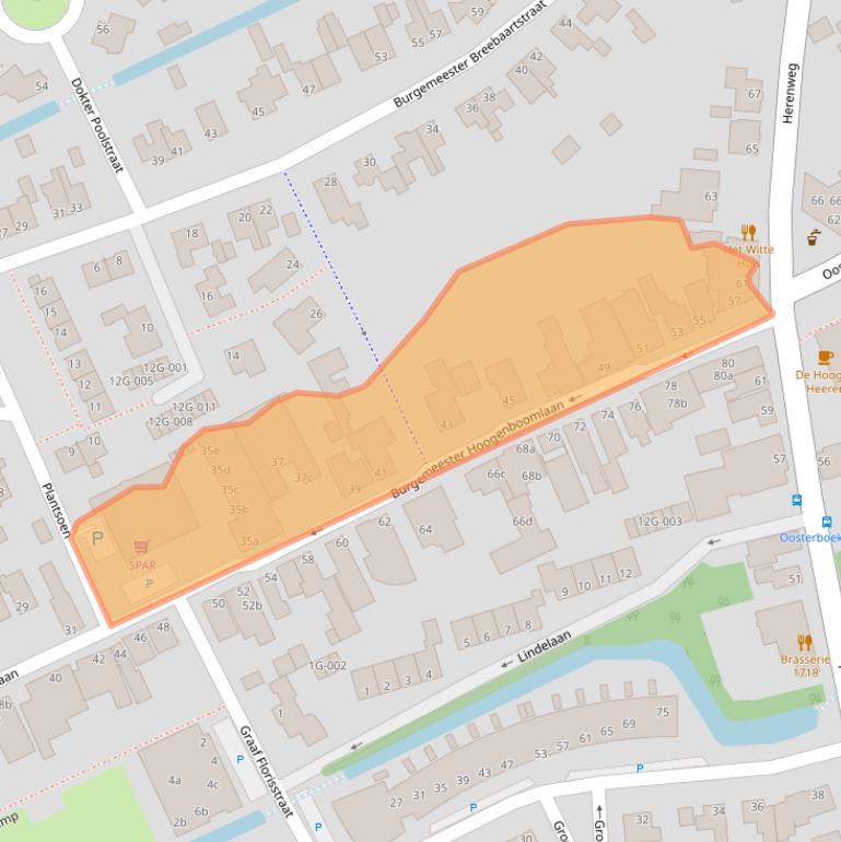 Kaart van postcodegebied 1718BH.